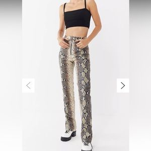 I.AM.GIA pleather snakeskin pants